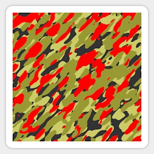 Olive Red Camouflage Sticker